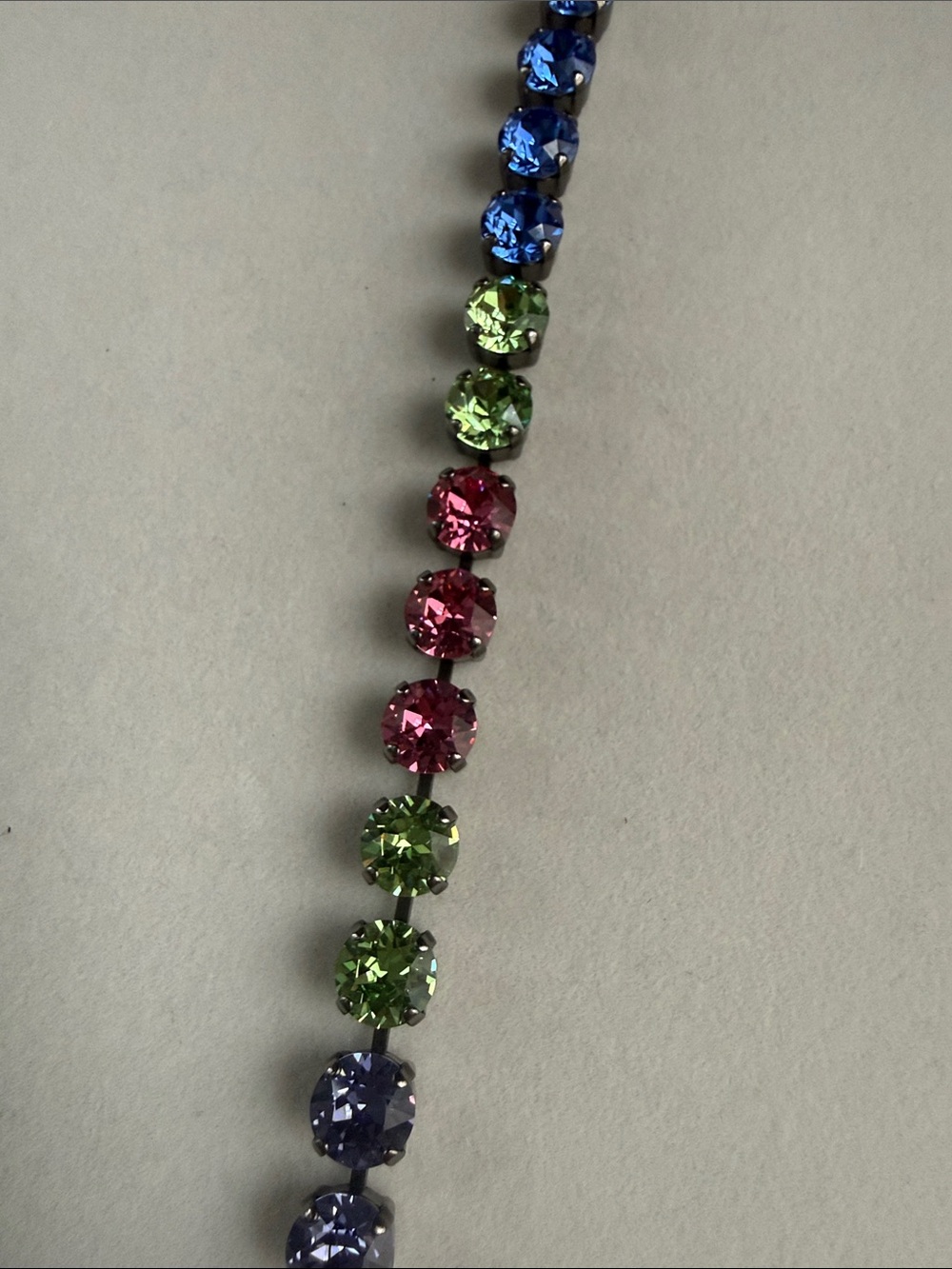 Sabika Blue Green Pink Purple Crystal Bracelet